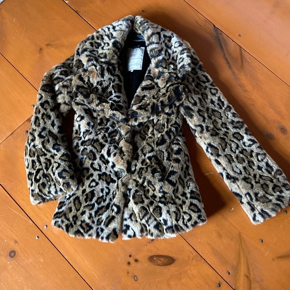 Guess Faux Fur Leopard Jacket - Picture 1 of 12